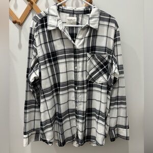 Abercrombie and Fitch plaid flannel button down size XL